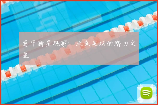 意甲新星观察：未来足坛的潜力之星